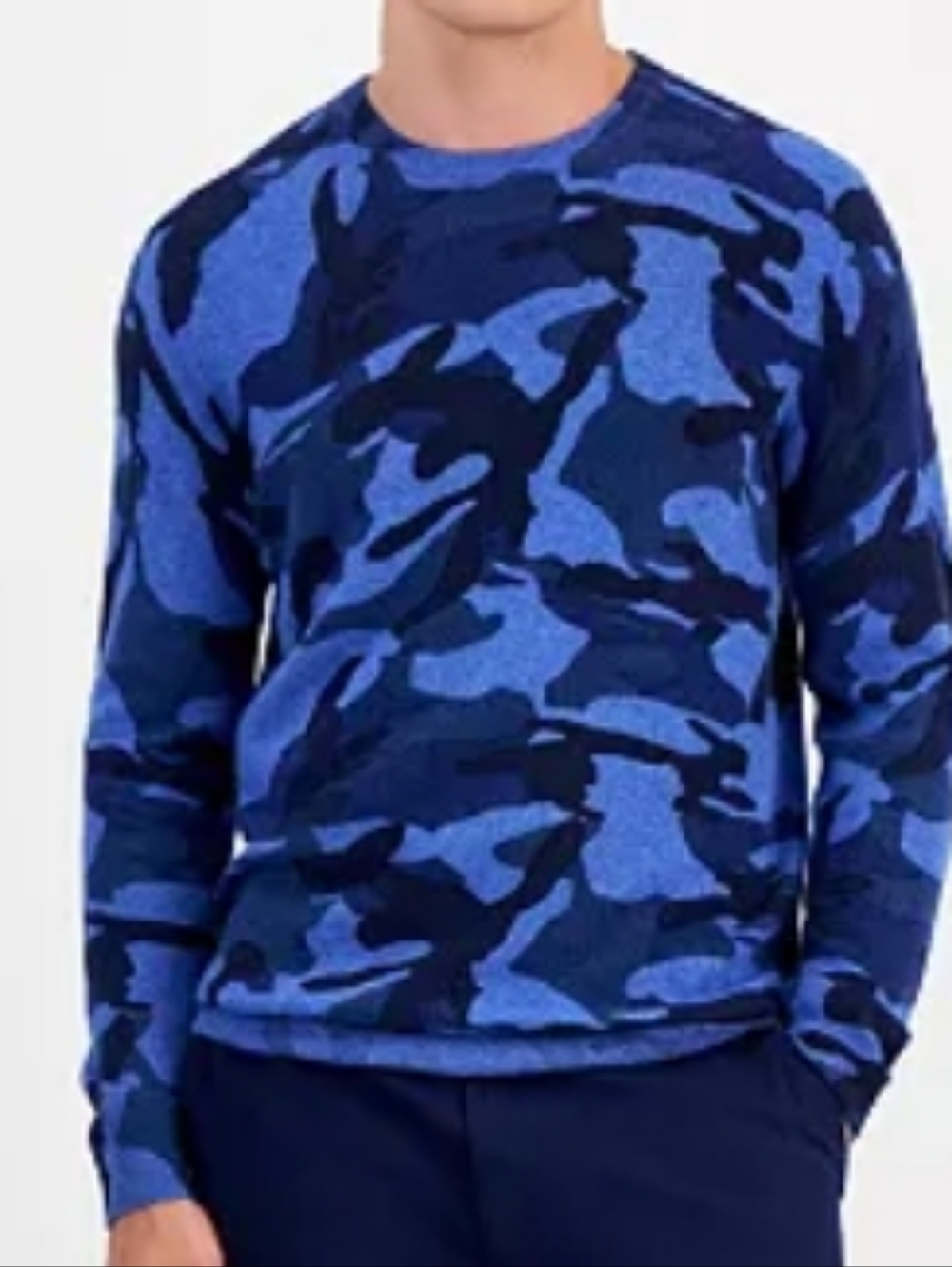 Club Room Men's Printed Camo Cashmere Sweater Size XL